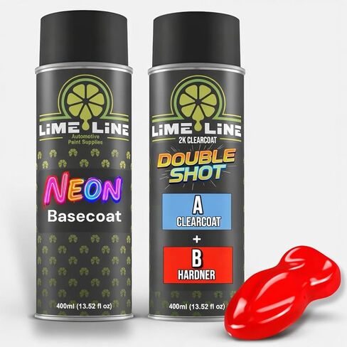 LiME LiNE Premium Automotive Basecoat Aerosol Spray Paint - Fast Drying- Custom Paint, Must Be Clearcoated! (Neon Yellow) in Kuwait