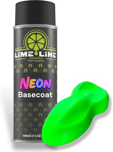 LiME LiNE Premium Automotive Basecoat Aerosol Spray Paint - Fast Drying- Custom Paint, Must Be Clearcoated! (Neon Yellow) in Kuwait