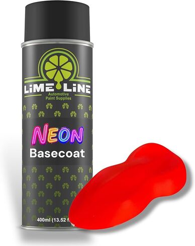 LiME LiNE Premium Automotive Basecoat Aerosol Spray Paint - Fast Drying- Custom Paint, Must Be Clearcoated! (Neon Yellow) in Kuwait