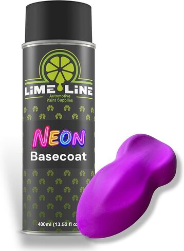 LiME LiNE Premium Automotive Basecoat Aerosol Spray Paint - Fast Drying- Custom Paint, Must Be Clearcoated! (Neon Yellow) in Kuwait