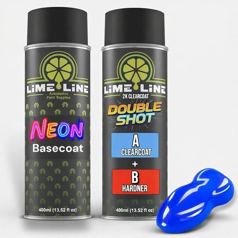 LiME LiNE Premium Automotive Basecoat Aerosol Spray Paint - Fast Drying- Custom Paint, Must Be Clearcoated! (Neon Yellow) in Kuwait