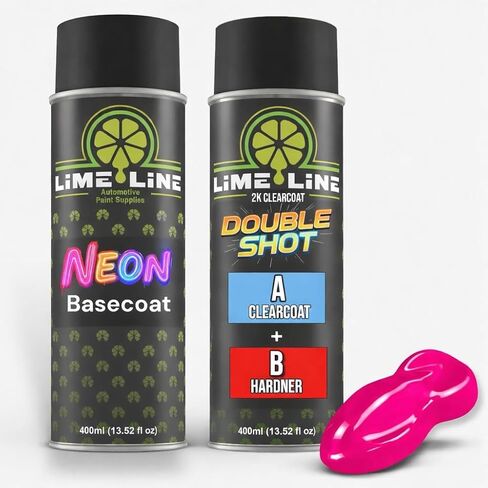 LiME LiNE Premium Automotive Basecoat Aerosol Spray Paint - Fast Drying- Custom Paint, Must Be Clearcoated! (Neon Yellow) in Kuwait