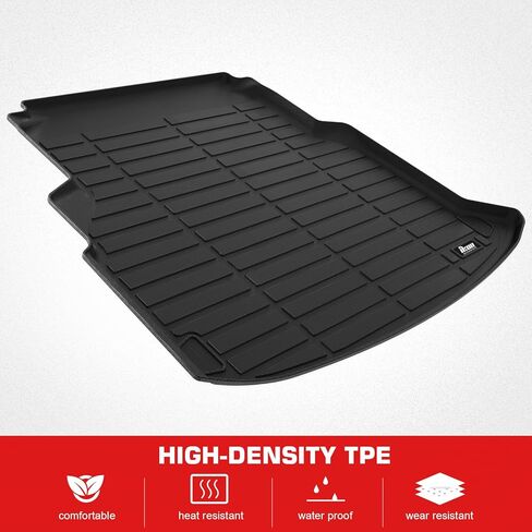 IKON MOTORSPORTS TPE Cargo Trunk Liner، متوافق مع 2024-2025 Mercedes-Benz W214 E-Class سيدان، مناسب لجميع الأحوال الجوية حماية شديدة التحمل لصينية صندوق السيارة الخلفي، أسود in Kuwait