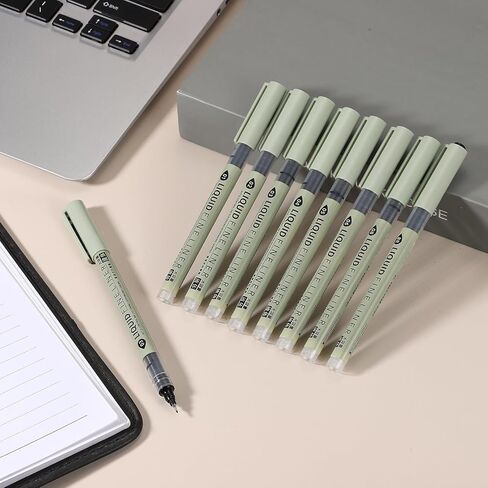PATIKIL Fineliner Pens, 12 Pcs Black 06 0.48mm Fineliner Marker Waterproof Ink Archival Drawing Pens Watercolor Art Supplies Set for Sketching Journaling Scrapbooking Artist Illustration in Kuwait