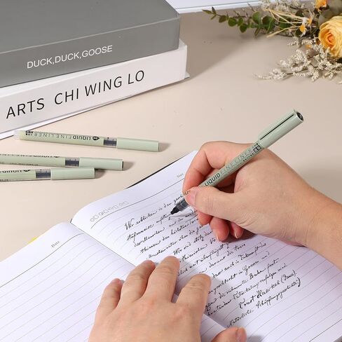 PATIKIL Fineliner Pens, 12 Pcs Black 06 0.48mm Fineliner Marker Waterproof Ink Archival Drawing Pens Watercolor Art Supplies Set for Sketching Journaling Scrapbooking Artist Illustration in Kuwait