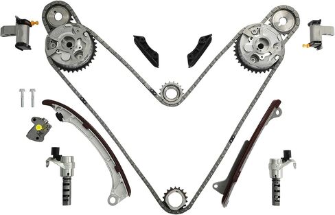 1GRFE 4.0 Timing Chain Kit w/VVT Sprockets & Solenoids Fit for Toyota Tacoma 4Runner Tundra FJ Cruiser 2005-2015 4.0L V6 Single VVT-i 13050-31030 15330-31010 9-4217S in Kuwait