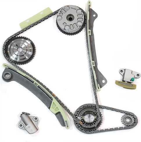مجموعة سلسلة التوقيت AUCERAMIC مع ضرس VVT مناسب لعام 2009 Nissan Cube 2007-2009 Nissan Sentra Versa 1.8L 2.0L L4 DOHC رمز المحرك MR18DE MR20DE 13070EN200 130281KC0A in Kuwait