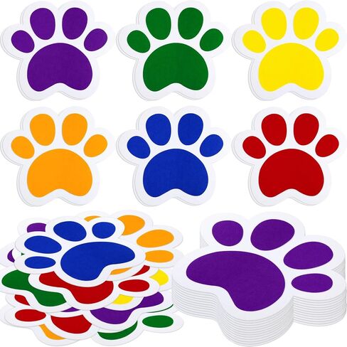 Frienda 12 Pack Paw Print Decorations Large Felt Mats, Bulletin Board Wall Desk Decoration Decal Craft Supplies Birthday Wedding Party Food Table Mat Sets, Mouse Pad (12 x 14 Inch) in Saudi Arabia