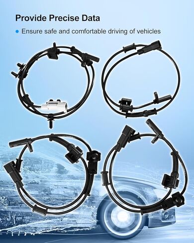 4Pcs ABS Wheel Speed Sensor Fit for Chrysler 300 Dodge Challenger Charger 2011-2022 Replace 4779639AB 4779643AB 4779642AA 4779639AD 4779639AA 4779643AD, Front Rear Left Right in Kuwait