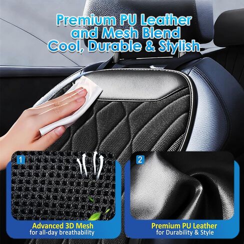 3-in-1 Smart Climate Control Car Seat Cushion Comfortable Massage Cooling Seat Cover for Car Front Seat, 16 Fans Ventilated Cooling Seat Cushion for Car Fit All Season 1 Pack Seat Cooler (Black-1) in Saudi Arabia