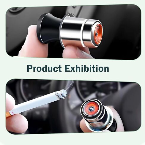 2PCS Car Cigarette Lighter, 12V Stainless Steel Quick Cigarette Ignition Tool, Push-button Insulation Pop-Out Vehicle Lighter Plug Replacement, Universal for Most Car Models (Multicolored) in Kuwait