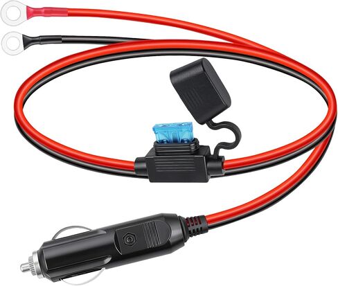 12 AWG Heavy Duty Cigarette Lighter Plug, Cigarette Lighter Male Plug Adapter with Fuse 15A & LED Indicator, 3.47FT Cable for Car, Truck, Boat, Air Pump, Inverter, Charger (3.47ft) in Saudi Arabia