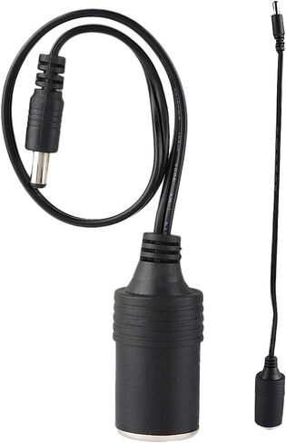 Cigarette Lighter Power Supply Cable, Car Cigarette Lighter Female Socket to DC 5.5mm x 2.1mm Plug Jack Adapter in Kuwait