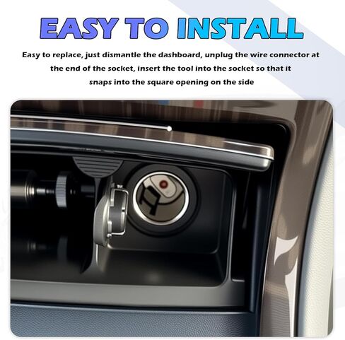 12V Cigarette Lighter Socket Replacement with Removal Tool,12V Outlet Socket OEM#25776667,Car Power Outlet as Car Cigarette Lighter Sockets Compatible with Buick Cadillac GMC in Kuwait