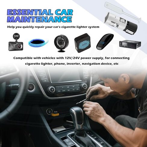12V Cigarette Lighter Socket Replacement with Removal Tool,12V Outlet Socket OEM#25776667,Car Power Outlet as Car Cigarette Lighter Sockets Compatible with Buick Cadillac GMC in Kuwait