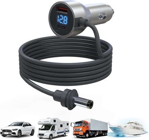 3 in 1 Starlink Mini Car Adapter 10Ft, 12V-24V Cigarette Lighter Adapter with USB C/USB A 30W Ports, Starlink Mini Accessory for Trucks, RVs, Boats, Cars in Saudi Arabia