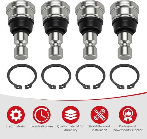 JAVIK 4 Pcs Upper & Lower Ball Joints for Polaris Ranger RZR General 570 900 1000 Diese-l HST GEM All Options 2012-2025 O.E.M# 7082507 7081991 7081924 7081859 7081665 in Kuwait