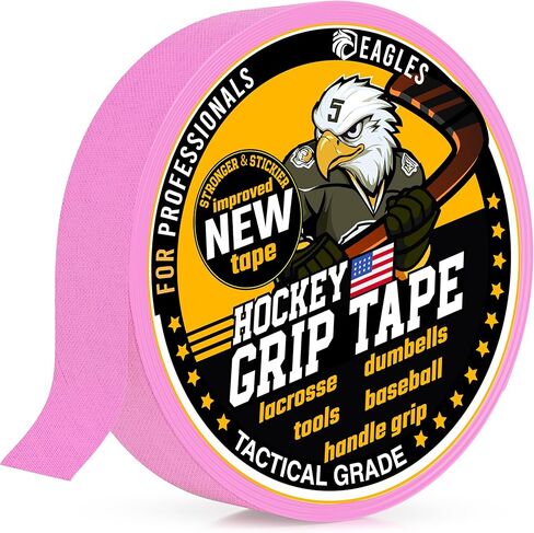 EAGLES Hockey Tape Multipurpose Cloth Tape Roll for Lacrosse Baseball & Softball Bats, Rackets, Pullup Bars, Gardening Tools, Easy Tear Over Grip - Multi Sport Handle Tape - Sports Gift in Kuwait