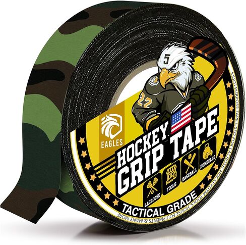 EAGLES Hockey Tape Multipurpose Cloth Tape Roll for Lacrosse Baseball & Softball Bats, Rackets, Pullup Bars, Gardening Tools, Easy Tear Over Grip - Multi Sport Handle Tape - Sports Gift in Kuwait