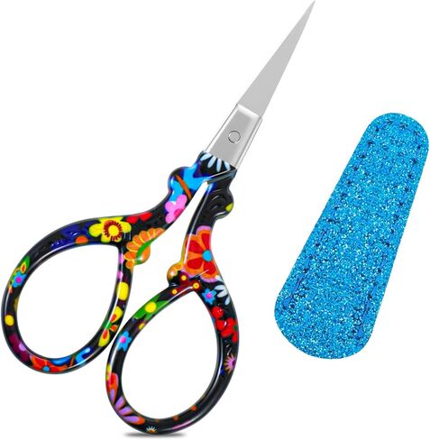 Stork Embroidery Scissors 3.6 Inch Small Sewing Scissors Stainless Steel Sharp Pointed Tip Craft for Embroidery Needlework Thread Cutting DIY Sewing Supplies in Kuwait
