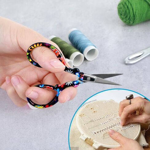 Stork Embroidery Scissors 3.6 Inch Small Sewing Scissors Stainless Steel Sharp Pointed Tip Craft for Embroidery Needlework Thread Cutting DIY Sewing Supplies in Kuwait