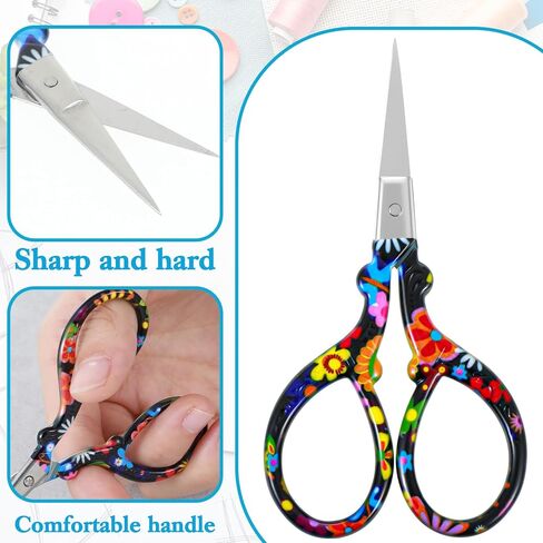 Stork Embroidery Scissors 3.6 Inch Small Sewing Scissors Stainless Steel Sharp Pointed Tip Craft for Embroidery Needlework Thread Cutting DIY Sewing Supplies in Kuwait