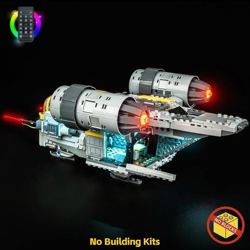 طقم إضاءة LED من BrickBling متوافق مع Lego Mandalorian The Razor Crest، أضواء إبداعية متوافقة مع Lego 75447 - باستثناء الطراز (ضوء إصدار RC) in Kuwait