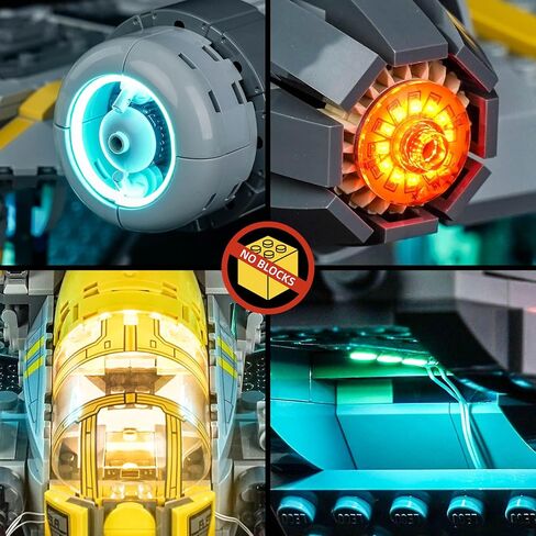 طقم إضاءة LED من BrickBling متوافق مع Lego Mandalorian The Razor Crest، أضواء إبداعية متوافقة مع Lego 75447 - باستثناء الطراز (ضوء إصدار RC) in Kuwait