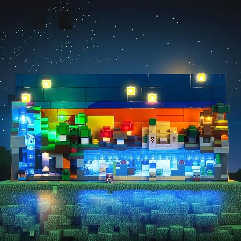 مجموعة الإضاءة المخصصة من LocoLee المتوافقة مع المناطق الأحيائية الصغيرة Lego 21589 - لا توجد مصابيح نموذجية فعلية فقط، ملحقات إضاءة LED المتوافقة مع المناطق الأحيائية الصغيرة من Lego in Kuwait