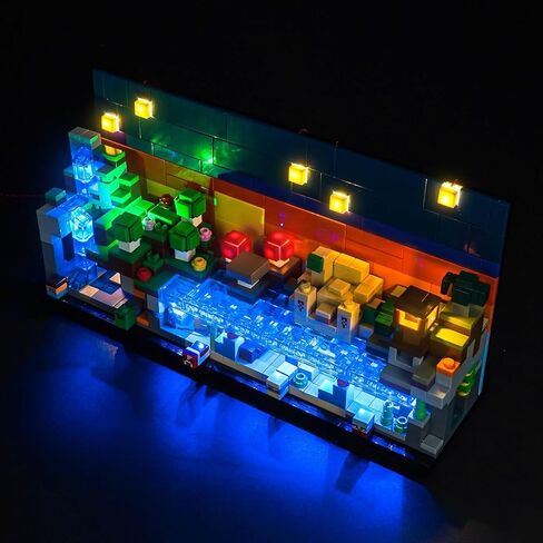 مجموعة الإضاءة المخصصة من LocoLee المتوافقة مع المناطق الأحيائية الصغيرة Lego 21589 - لا توجد مصابيح نموذجية فعلية فقط، ملحقات إضاءة LED المتوافقة مع المناطق الأحيائية الصغيرة من Lego in Kuwait