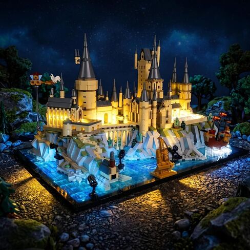 BrickSoul Light Up Kit for Lego 76419 Castle and Grounds Building Set | Upgrade Cable-Hiding Tech for Display | Lighting Accessories for Harry Potter Hogwarts Set | Not Included 76419 Model in Saudi Arabia