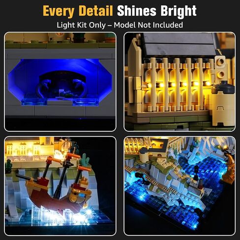 BrickSoul Light Up Kit for Lego 76419 Castle and Grounds Building Set | Upgrade Cable-Hiding Tech for Display | Lighting Accessories for Harry Potter Hogwarts Set | Not Included 76419 Model in Saudi Arabia