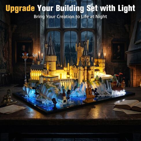 BrickSoul Light Up Kit for Lego 76419 Castle and Grounds Building Set | Upgrade Cable-Hiding Tech for Display | Lighting Accessories for Harry Potter Hogwarts Set | Not Included 76419 Model in Saudi Arabia