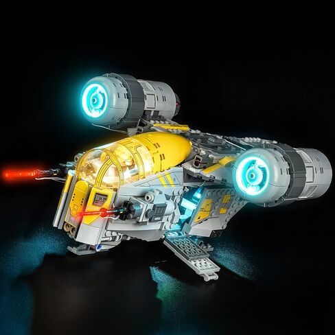 طقم إضاءة LED من BrickBling متوافق مع Lego Mandalorian The Razor Crest، أضواء إبداعية متوافقة مع Lego 75447 - باستثناء الطراز (ضوء إصدار RC) in Kuwait