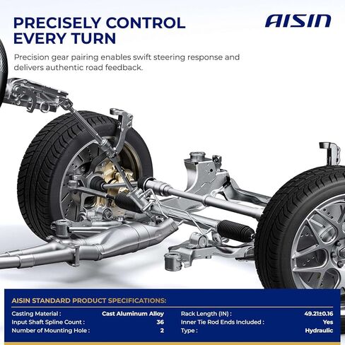 AISIN AFTERMARKET PSRT-00155 مجموعة رف التوجيه الهيدروليكي وترس - متوافق مع Toyota 4Runner 2003-2009، FJ Cruiser 2007-2009، Lexus GX470 2003-2009 in Kuwait