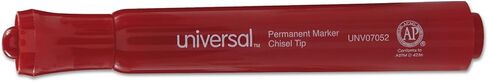 Universal Chisel Tip Permanent Marker, Broad Chisel Tip, Red, Dozen in Kuwait