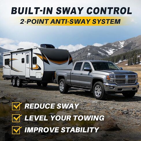 Weight Distribution Hitch with Sway Control, 10000 lbs Max Towing & 1000 lbs Max Tongue, Weight Distributing Hitch Kit, 2-Inch Shank, 2-5/16-Inch Ball in Saudi Arabia