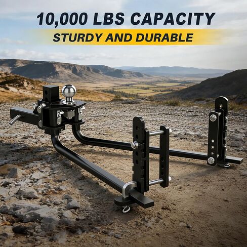 Weight Distribution Hitch with Sway Control, 10000 lbs Max Towing & 1000 lbs Max Tongue, Weight Distributing Hitch Kit, 2-Inch Shank, 2-5/16-Inch Ball in Saudi Arabia