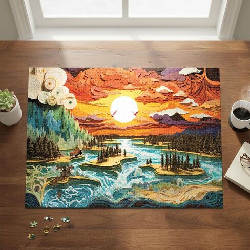 Big Sky Country (No. 18) – 1000 Piece Nature Jigsaw Puzzle for Adults | Printed in USA | Satin Low-Glare Finish | Random Ribbon Cut | Bonus Poster | Premium Display-Worthy Box | Final Piece Puzzles in Saudi Arabia