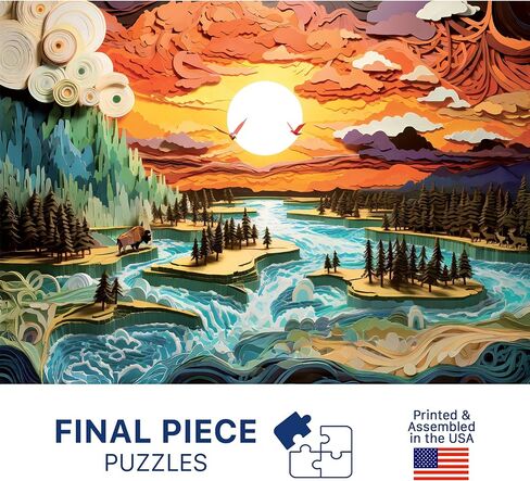 Big Sky Country (No. 18) – 1000 Piece Nature Jigsaw Puzzle for Adults | Printed in USA | Satin Low-Glare Finish | Random Ribbon Cut | Bonus Poster | Premium Display-Worthy Box | Final Piece Puzzles in Saudi Arabia