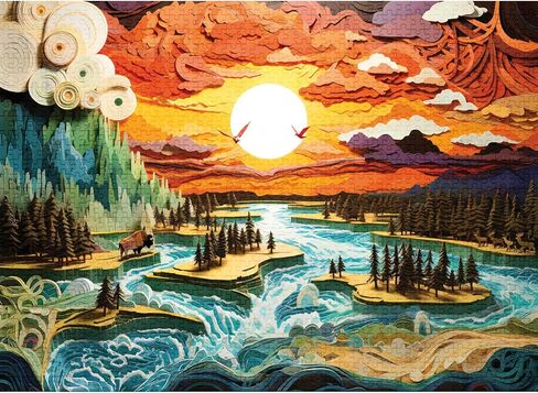 Big Sky Country (No. 18) – 1000 Piece Nature Jigsaw Puzzle for Adults | Printed in USA | Satin Low-Glare Finish | Random Ribbon Cut | Bonus Poster | Premium Display-Worthy Box | Final Piece Puzzles in Saudi Arabia