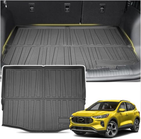 KUST Custom Fit Cargo Mat for 2020-2023 2024 Ford Escape Hybrid & No-Hybrid Cargo Liner All Weather Trunk Liner Tray Black TPO in Saudi Arabia