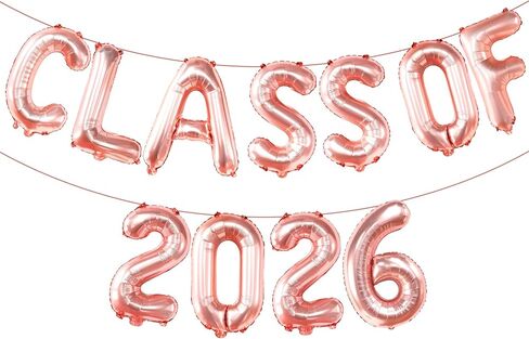 Gold Graduation Decorations 2026, 16 Inch Class of 2026 Balloons | Graduation Balloons Banners, Class of 2026 Banner for Class of 2026 Decorations, Graduation Party Decorations, KatchOn in Kuwait