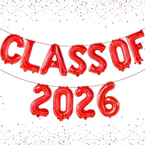 Gold Graduation Decorations 2026, 16 Inch Class of 2026 Balloons | Graduation Balloons Banners, Class of 2026 Banner for Class of 2026 Decorations, Graduation Party Decorations, KatchOn in Kuwait