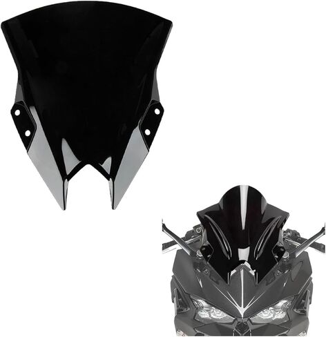Windshield Compatible with NINJA500, Windscreen Double Bubble Wind Deflector Protector Fairing for NINJA500 SE Ninja 500 2024 2025 2026 (15" Black) in Saudi Arabia