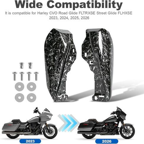 Mid-Frame Air Deflector Heat Carbon Fiber Pattern Debris Marbling Drawing, for Harley Davidson 2023-2026 CVO Road Glide ST, CVO Street Glide ST, 2024-2026 FLHX, FLTR, FLTRU, FLTRX, FLTRXSTSE in Saudi Arabia