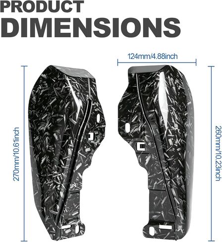 Mid-Frame Air Deflector Heat Carbon Fiber Pattern Debris Marbling Drawing, for Harley Davidson 2023-2026 CVO Road Glide ST, CVO Street Glide ST, 2024-2026 FLHX, FLTR, FLTRU, FLTRX, FLTRXSTSE in Saudi Arabia