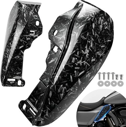 Mid-Frame Air Deflector Heat Carbon Fiber Pattern Debris Marbling Drawing, for Harley Davidson 2023-2026 CVO Road Glide ST, CVO Street Glide ST, 2024-2026 FLHX, FLTR, FLTRU, FLTRX, FLTRXSTSE in Saudi Arabia