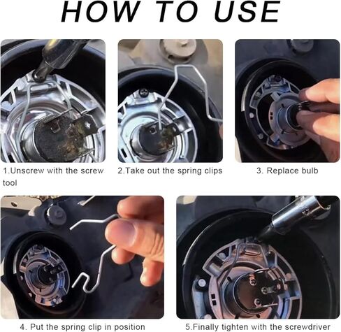 24PCS Headlight Bracket,Car Accessories Headlight Clips,Automotive Headlight Bulb Retainers,Universal Retainer Spring Clips of Headlights,Adapted to H1, H3, H4, H7 and Other Specifications in Kuwait