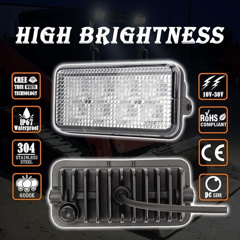 40W LED Work Light Headlight Flood Off-Road Light Compatible with Kubota Skid Steer SVL Series SVL65, SVL75, SVL90, SVL95, OEM NO.V0511-53510 in Saudi Arabia